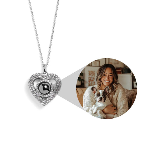 Personalized Pavé Heart Necklace